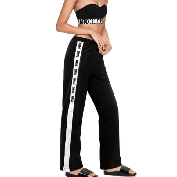 open bottom track pants
